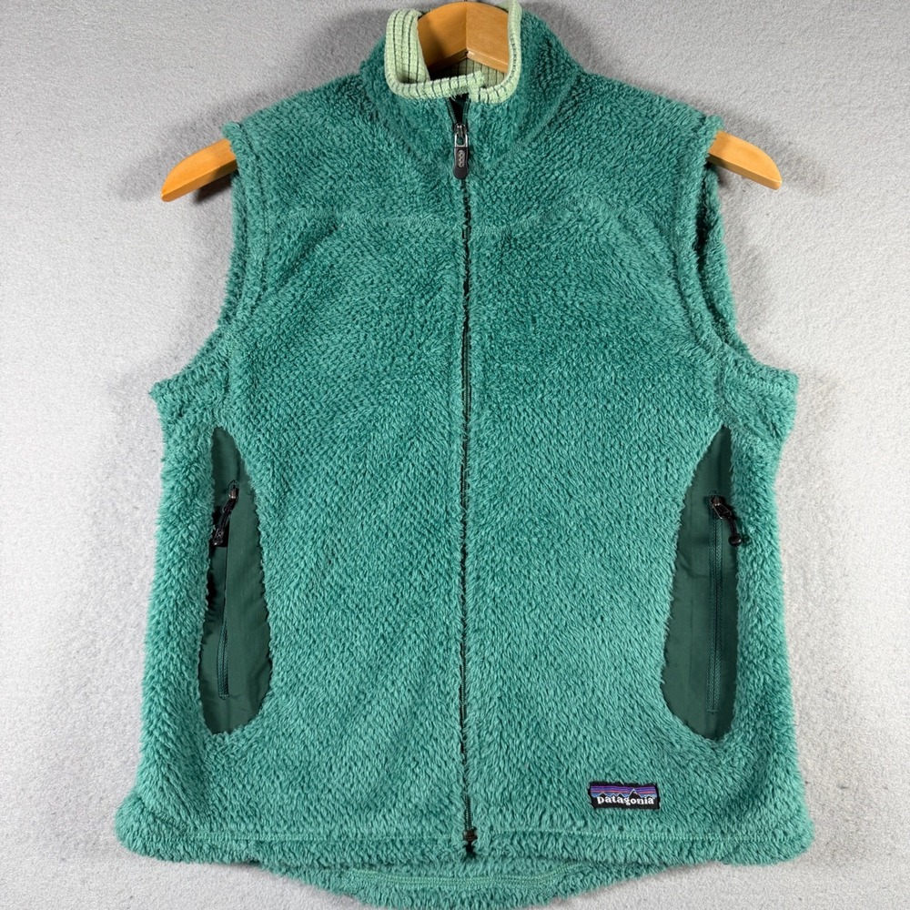 Patagonia R2 Regulator Fleece Vest Womens Small Teal Green Full Zip 25128F7
